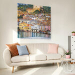 Πίνακας σε καμβά KLIMT - MALCESINE LAKE GARDA