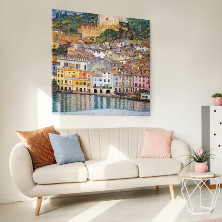 Πίνακας σε καμβά KLIMT - MALCESINE LAKE GARDA