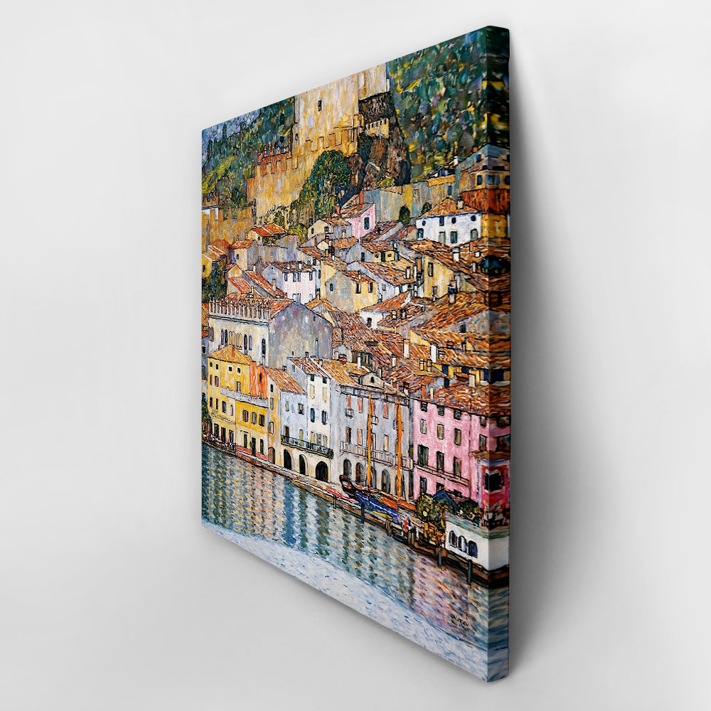 Πίνακας σε καμβά KLIMT - MALCESINE LAKE GARDA