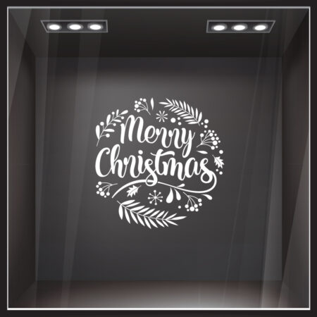 Χριστουγεννιάτικο αυτοκόλλητο MERRY CHRISTMAS 6 - Χριστουγεννιάτικη βιτρίνα Sticky 1