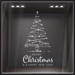 Χριστουγεννιάτικο αυτοκόλλητο MERRY CHRISTMAS TREE 2