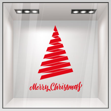 Χριστουγεννιάτικο αυτοκόλλητο MERRY CHRISTMAS TREE
