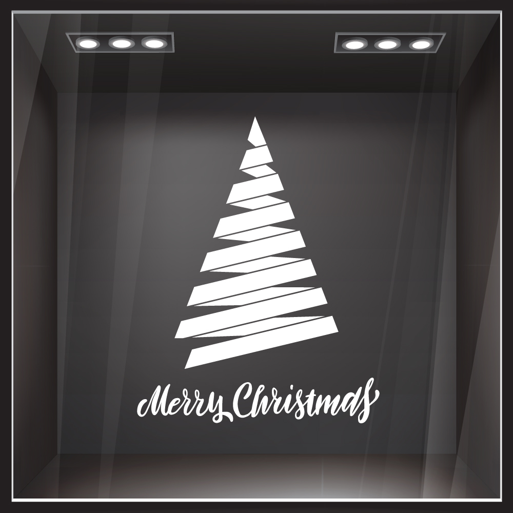 Χριστουγεννιάτικο αυτοκόλλητο MERRY CHRISTMAS TREE