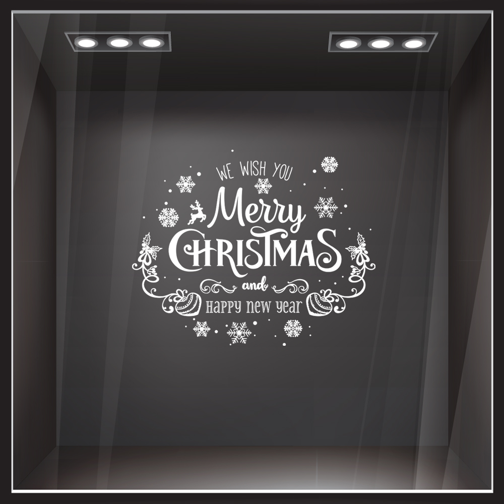 Χριστουγεννιάτικο αυτοκόλλητο MERRY CHRISTMAS WISH