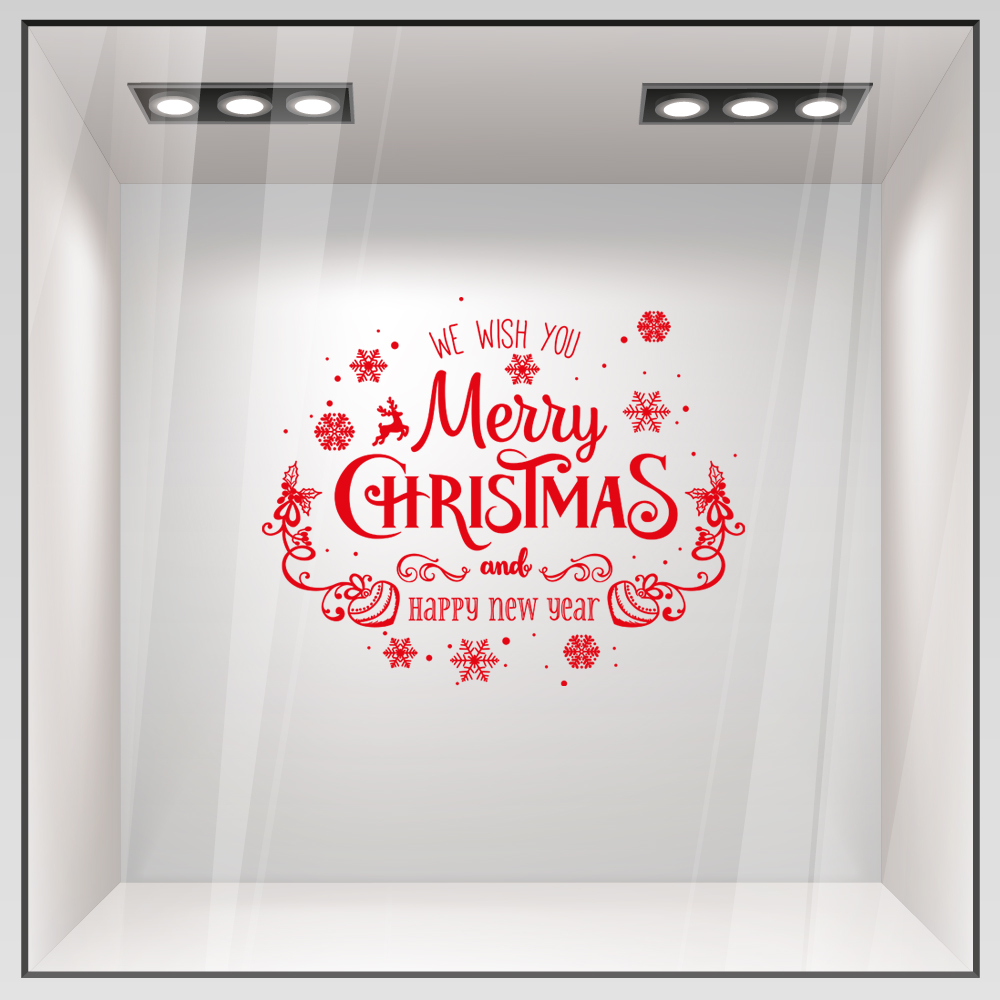 Χριστουγεννιάτικο αυτοκόλλητο MERRY CHRISTMAS WISH