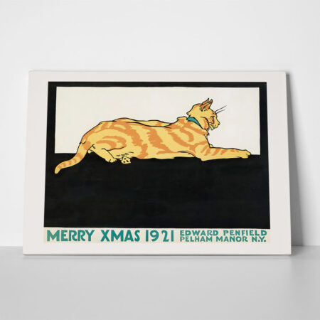Πινακας σε καμβά MERRY XMAS EDWARD PENFIELD - Γατες Sticky 1