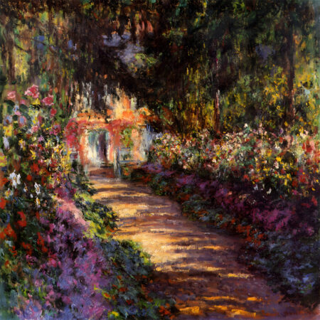 Πίνακας σε καμβά MONET - A PATHWAY IN MONET'S GARDEN GIVERNY - Monet Claude Sticky 5