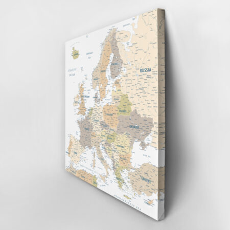 Πίνακας Τετράγωνος PASTEL EUROPE MAP - Χαρτες Sticky 3