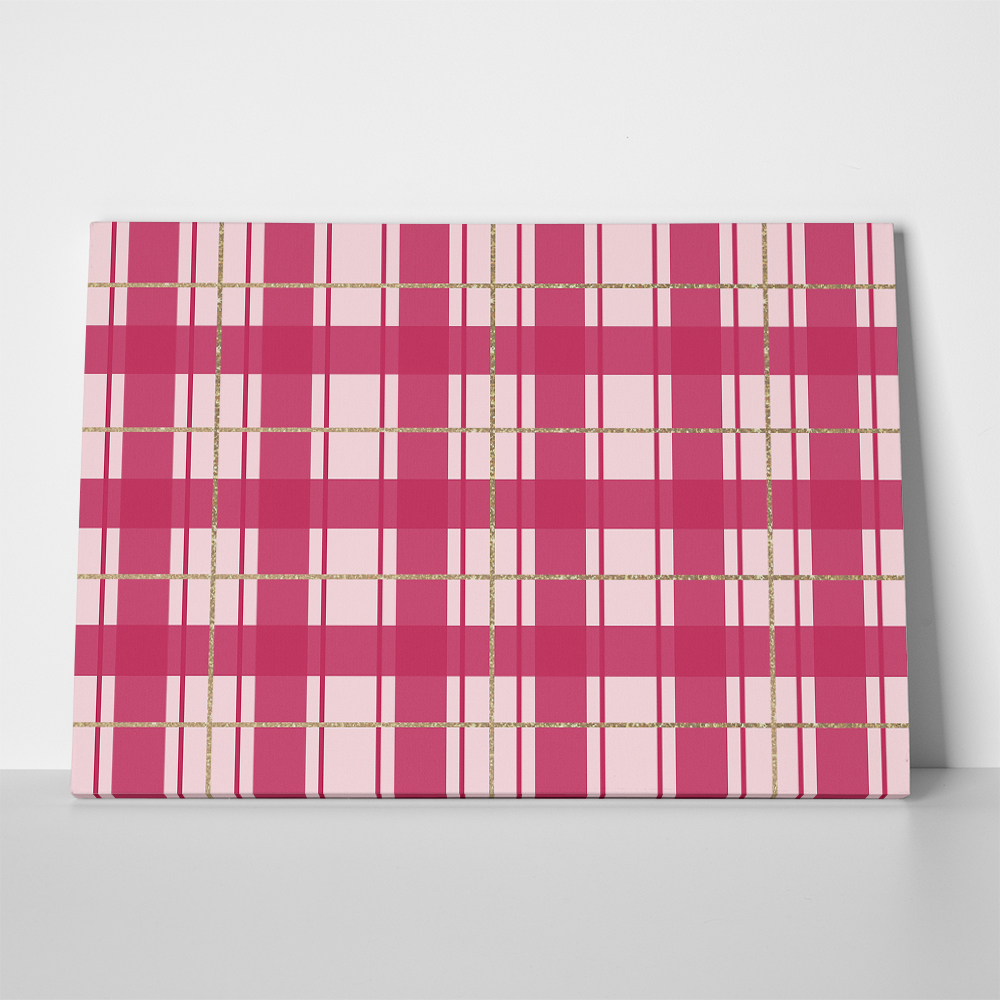 Πινακας σε καμβά PINK CHRISTMAS GIFT PAPER