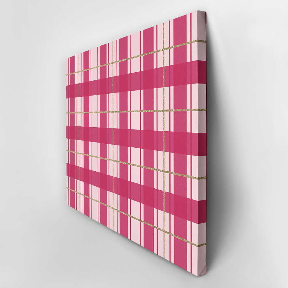 Πινακας σε καμβά PINK CHRISTMAS GIFT PAPER
