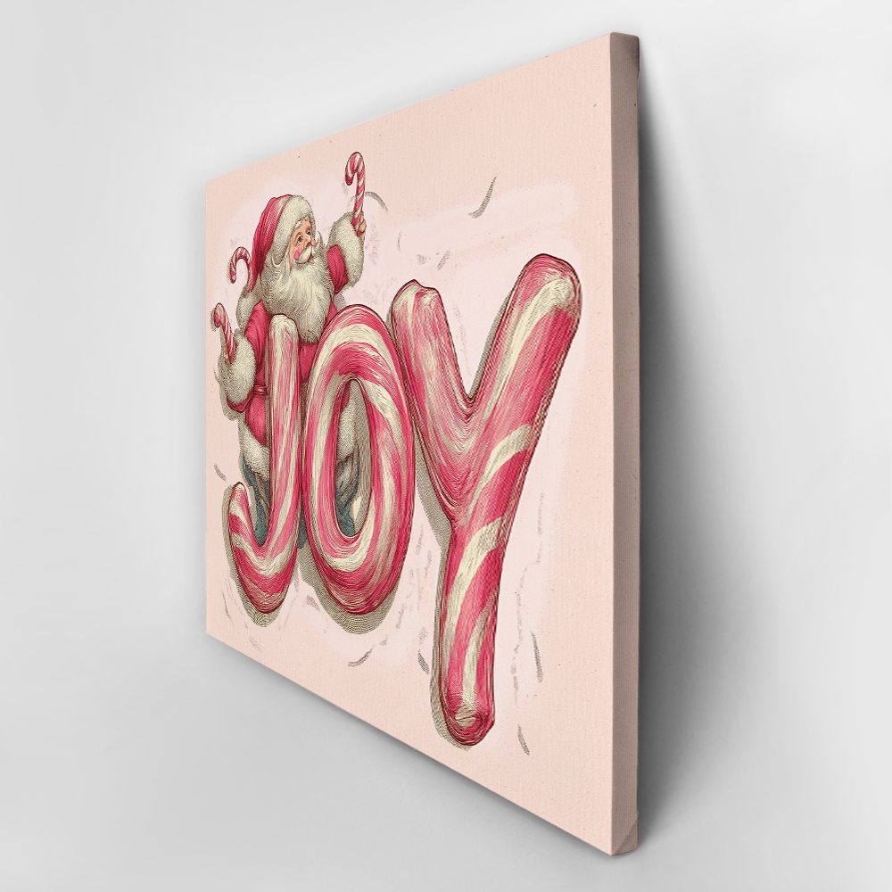 Πινακας σε καμβά PINK CHRISTMAS JOY
