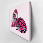 Πινακας σε καμβά PINK CHRISTMAS TIGER