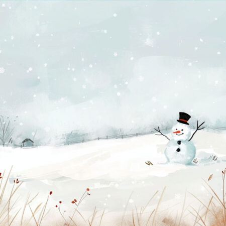 Πινακας σε καμβά SNOWMAN PAINTING - Χριστουγεννιάτικοι Πίνακες Sticky 5
