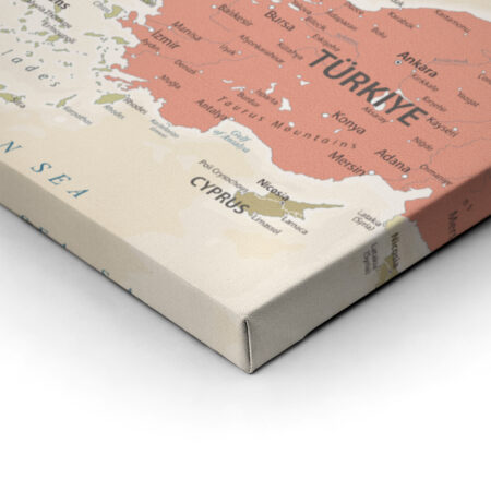 Πίνακας Τετράγωνος VINTAGE EUROPE MAP - Χαρτες Sticky 2