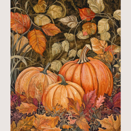 Πινακας σε καμβά WILLIAM MORRIS - PUMPKINS AUTUMN - William Morris Sticky 5