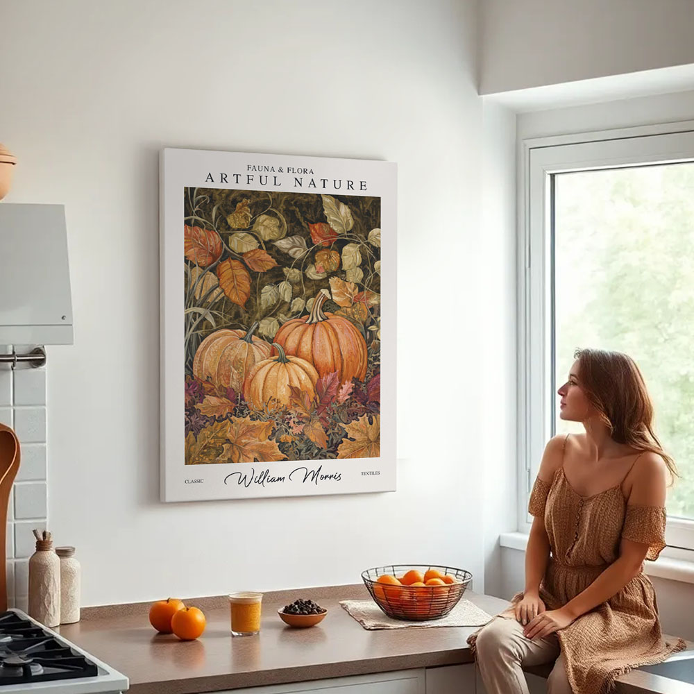 Πινακας σε καμβά WILLIAM MORRIS - PUMPKINS AUTUMN