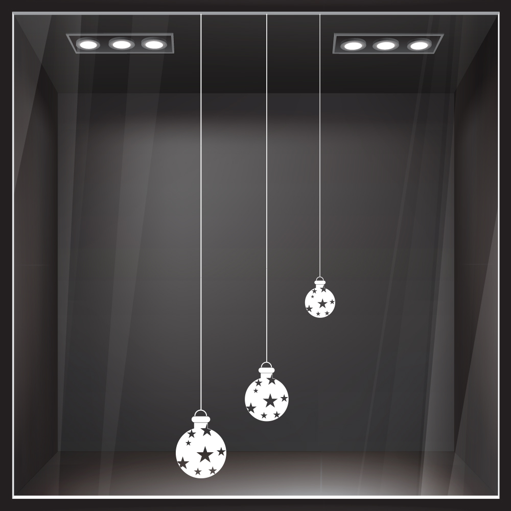Χριστουγεννιάτικο αυτοκόλλητο XMAS BALLS 2