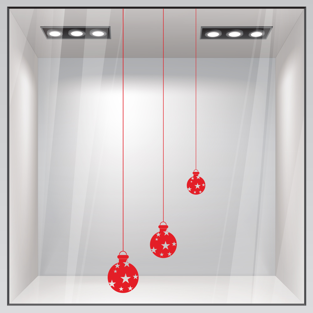 Χριστουγεννιάτικο αυτοκόλλητο XMAS BALLS 2