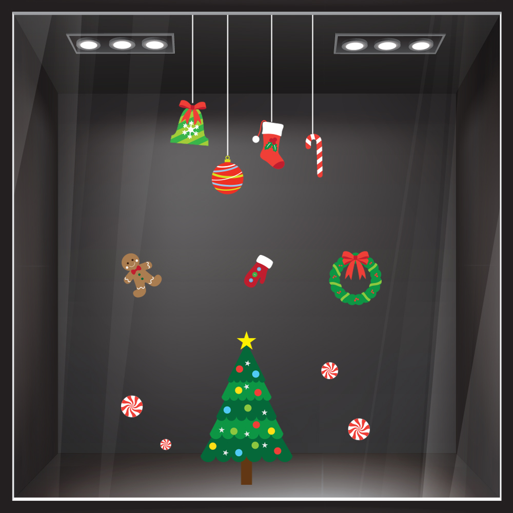 Χριστουγεννιάτικο αυτοκόλλητο XMAS SET C1