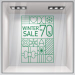 Αυτοκoλλητο Εκπτωσεων MINIMAL WINTER SALE