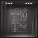 Αυτοκoλλητο Εκπτωσεων MINIMAL WINTER SALE