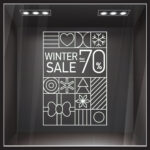 Αυτοκoλλητο Εκπτωσεων MINIMAL WINTER SALE