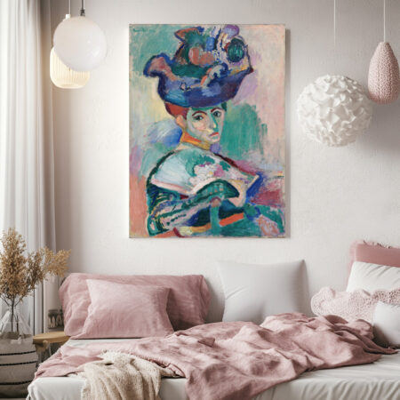 Πινακας σε καμβά MATISSE - WOMAN WITH A HAT