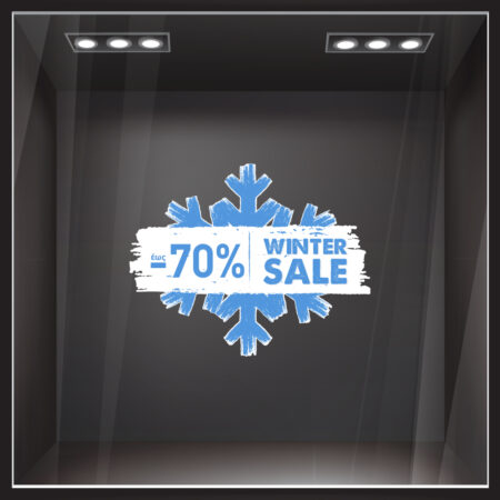 Αυτοκoλλητο Εκπτωσεων SNOWFLAKE SALE - Αυτοκόλλητα εκπτώσεων