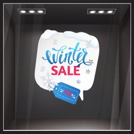 Αυτοκoλλητο Εκπτωσεων WINTER SALE BUBBLE TAG