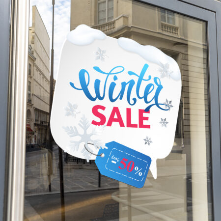 Αυτοκoλλητο Εκπτωσεων WINTER SALE BUBBLE TAG - Αυτοκόλλητα εκπτώσεων Sticky 1