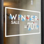 Αυτοκoλλητο Εκπτωσεων WINTER SALE MINIMAL BOX