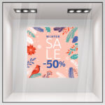 Αυτοκoλλητο Εκπτωσεων WINTER SALE PINK