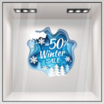 Αυτοκoλλητο Εκπτωσεων WINTER SALE SNOW