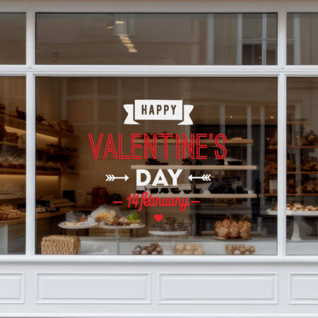 Αυτοκoλλητο Βιτρίνας HAPPY VALENTINES DAY 3 - Αγίου Βαλεντίνου Sticky 1