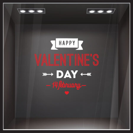 Αυτοκoλλητο Βιτρίνας HAPPY VALENTINES DAY 3