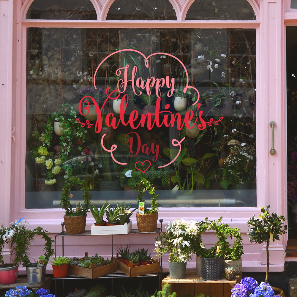 Αυτοκoλλητο Βιτρίνας HAPPY VALENTINES DAY 2