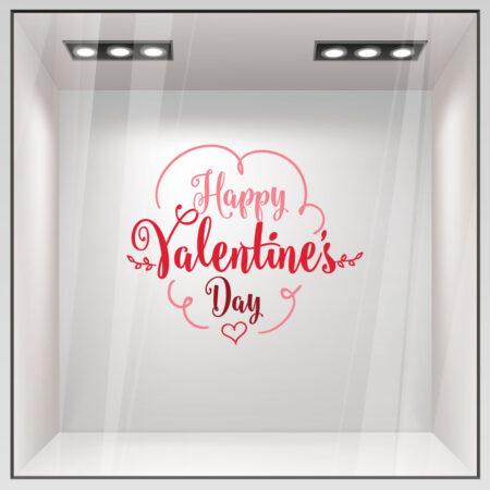 Αυτοκoλλητο Βιτρίνας HAPPY VALENTINES DAY 2