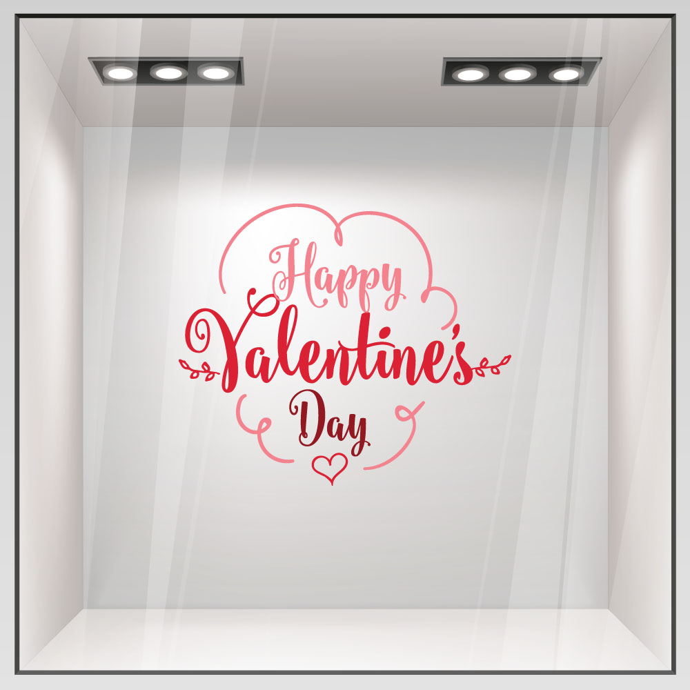 Αυτοκoλλητο Βιτρίνας HAPPY VALENTINES DAY 2