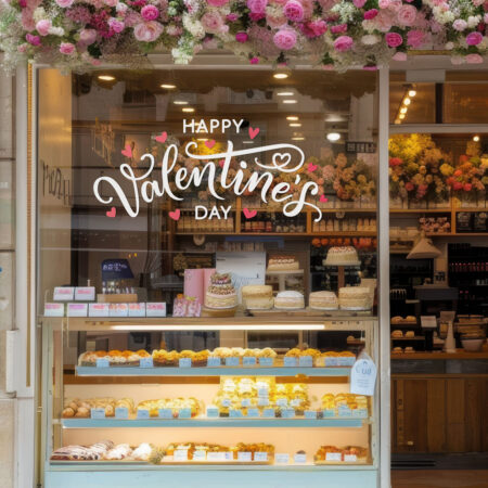 Αυτοκoλλητο Βιτρίνας HAPPY VALENTINES DAY - Αγίου Βαλεντίνου Sticky 1
