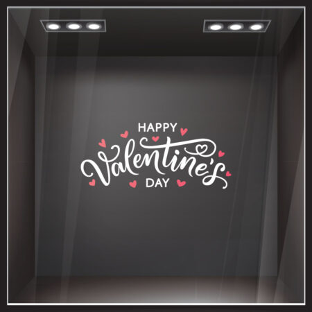 Αυτοκoλλητο Βιτρίνας HAPPY VALENTINES DAY - Αγίου Βαλεντίνου
