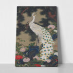 Πινακας σε καμβά JAKUCHU ITO - A PEACOCK PINE AND PEONY