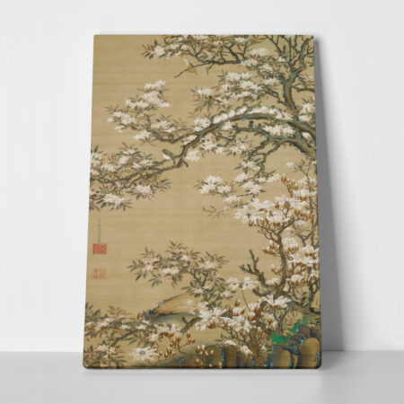 Πινακας σε καμβά JAKUCHU ITO - BIRDS ON ARONIA BRANCH - Jakuchu Ito Sticky 1