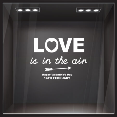 Αυτοκoλλητο Βιτρίνας LOVE IN THE AIR ARROW - Αγίου Βαλεντίνου Sticky 5