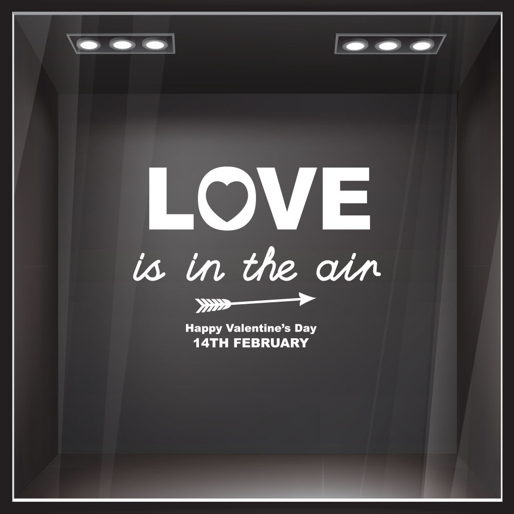 Αυτοκoλλητο Βιτρίνας LOVE IN THE AIR ARROW