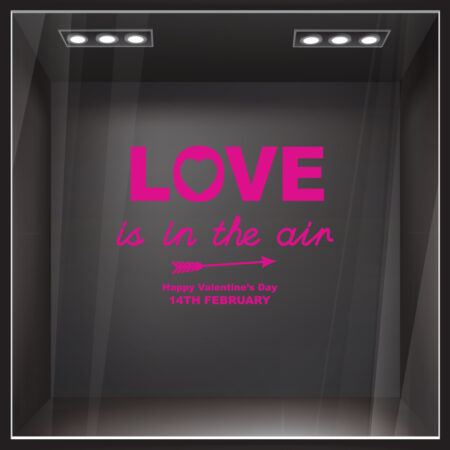 Αυτοκoλλητο Βιτρίνας LOVE IN THE AIR ARROW - Αγίου Βαλεντίνου Sticky 3