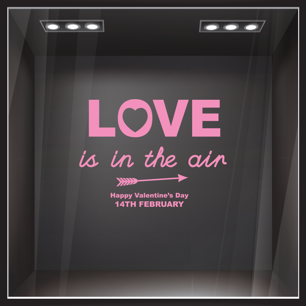 Αυτοκoλλητο Βιτρίνας LOVE IN THE AIR ARROW