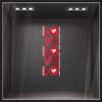 Αυτοκoλλητο Βιτρίνας LOVE PATTERN