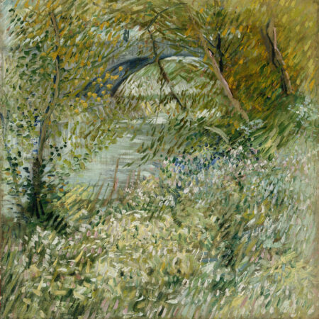 Πίνακας Τετράγωνος VAN GOGH - RIVER BANK IN SPRINGTIME - Vincent Van Gogh Sticky 5