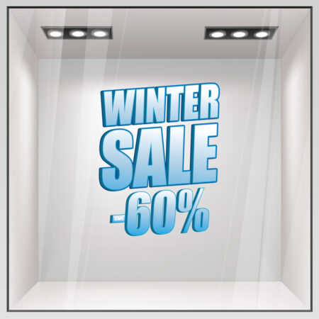 Αυτοκoλλητο Εκπτωσεων WINTER SALE FROZEN TEXT - Αυτοκόλλητα εκπτώσεων