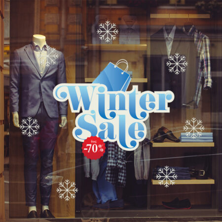 Αυτοκoλλητο Εκπτωσεων WINTER SALE SHOPPING - Αυτοκόλλητα εκπτώσεων Sticky 1